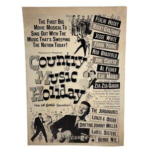 Country Music Holiday Musical Print Ad Vintage 1950s Paramount Movie Faron Young